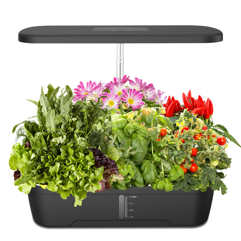 QROOT Plus 12-pod hydroponic garden front view